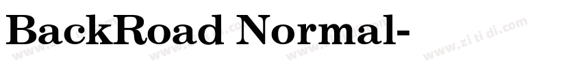 BackRoad Normal字体转换 BackRoad Normal字体转换